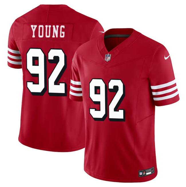 Men's San Francisco 49ers #92 Chase Young New Red 2023 F.U.S.E. Football Stitched Jersey